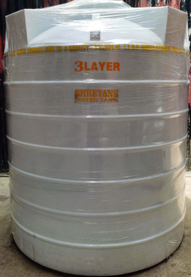 Shreyans 1000 LTR (3 LAYER ) WHITE 1000 L Water Tank(Polyethene)