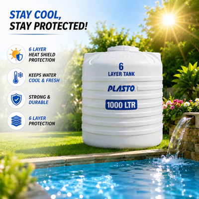 Plasto 6 layer 1000 L Water Tank(Plastic)