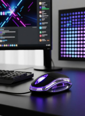 Glink GLM09 Wired Optical Mouse(USB 2.0, Black)