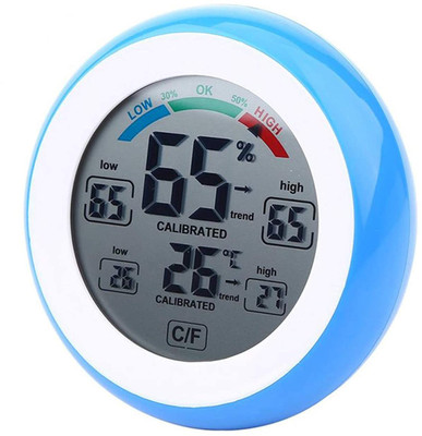 amiciSense Digital Touch Screen Weather Station Thermometer Hygrometer For Indoor Use, Battery Include Thermometer Weather Station(Domestic Series)