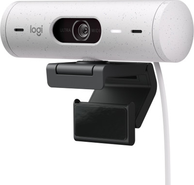 Logitech Brio 500 2.5 HD  Webcam with Built-In Microphone USB Connectivity(White)