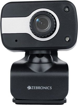 ZEBRONICS Zeb-Crystal Clear 0.3 MP  Webcam with Built-In Microphone with Night Vision USB Connectivity(Black)