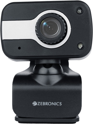 ZEBRONICS Crystal Clear 0.3  Webcam with Built-In Microphone with Night Vision USB Connectivity(Black)