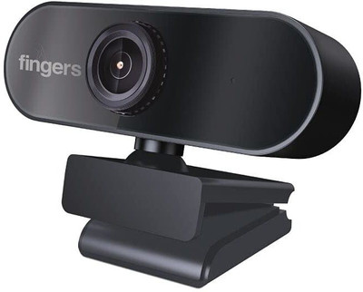 FINGERS 720 Hi-Res 0.9 HD  Webcam with Built-In Microphone with Night Vision USB Connectivity(Black)
