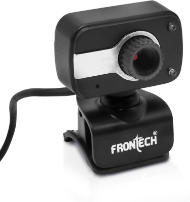 Frontech FT-2252 USB Webcam-640x480 Resolution| 30FPS Frame Rate|Built-in Mic| LED Lights  Webcam(Black)