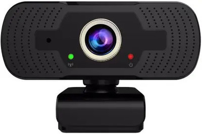 ULTRABYTES Full HD 1080P Webcam USB Connection Noise Cancellation WebCam for PC and Laptop 2 HD  Webcam with Built-In Microphone USB Connectivity(Black)