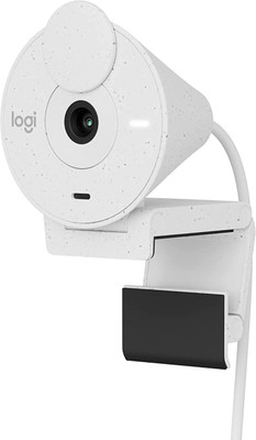 Logitech Brio 300 Full HD Webcam 2.5 HD  Webcam with Built-In Microphone USB Connectivity(Off White)