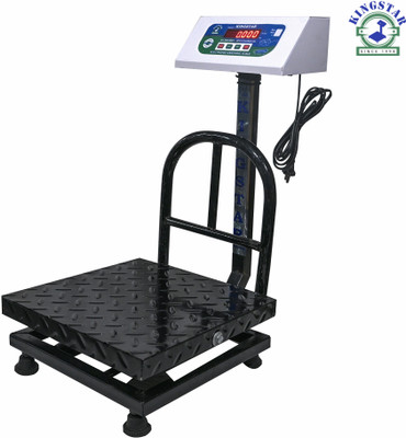 King Star 350X350MM Platform Scale Cap.100Kg Acc.10g Min.200g Platform Size 14X14 Inches. Weighing Scale(Black)