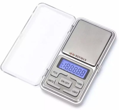 RENMAX Mini Pocket Weight Machine 200gm For Jewellery Gold Silver, Lab Auto Calibration Weighing Scale(Silver)