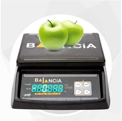 Nac Global Balancia 30kgElectric compact scale with Double LED Display Weighing Weighing Scale(Black)