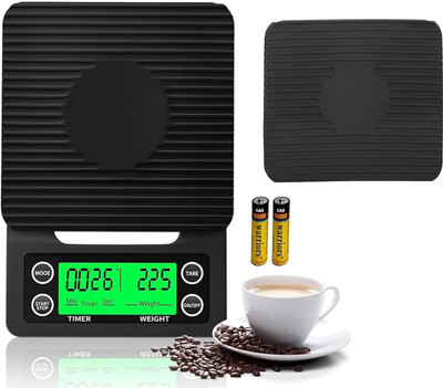 CASON Digital Coffee Weighing Scale/Kitchen Scale – Accurate 0.1g-3kg Weight Machine Weighing Scale(Black)