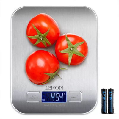 Lenon Stainless Steel Digital Kitchen Weighing Scale & Food Weight Machine (10Kgs) Weighing Scale(Silver)