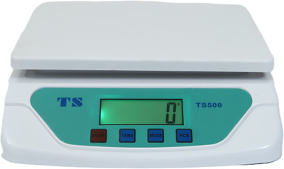 Skeisy NEW TS-500 KITCHEN SCALE POWER UP TO 30KG/1GM AND POWER BY AA BATTERY Weighing Scale(White)