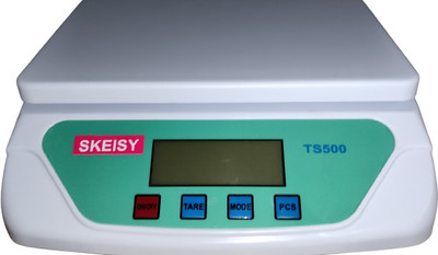 Skeisy TS-500 30 kg Electronic PREMIUM COMPACT KITCHEN WEIGHING SCALE Weighing Scale Weighing Scale(White)