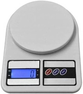 texla 1 Gm To 10 Kg Portable Multipurpose Round Plate kitchen Weighing Scale (White) Weighing Scale(White)