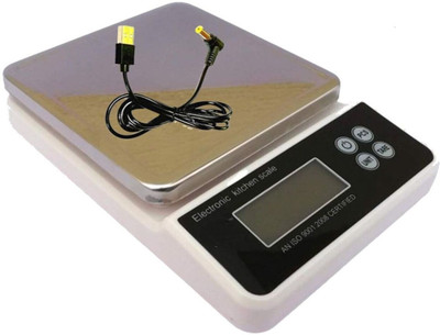 WEIGHOUSE 10KG High Accuracy Ultra Slim Weight Scale Stainless Steel Top For Multipurposes Weighing Scale(White)