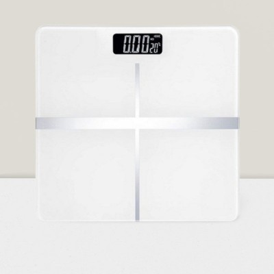ELITEHOME Digital Weight Machine, Weighing Scale with Thick Tempered Glass Weighing Scale(White)