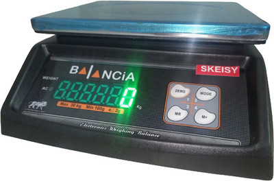 Skeisy NEW KATA STEEL PLATE BLACK BAL DOUBLE DISPLAY WEIGHING MACHINE POWER UP 30KGX1GM Weighing Scale(Black, STEEL)