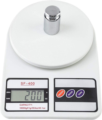 ACU-CHECK SF400 Kitchen Scales Digital Food Scale High Precision Electronic Scale 10kg Weighing Scale(White)