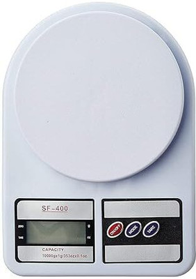 RECTITUDE Electronic Digital Plastic SF401 Kitchen Weighing Scale 10 kg Weight Measure for Weighing Scale(White)