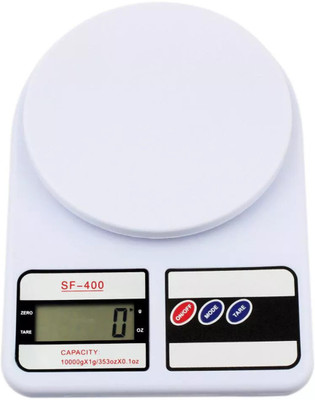 KASHPLOZE Electronic Digital Kitchen Scale Portable Weighing LCD Food Weight Machine Weighing Scale(White)