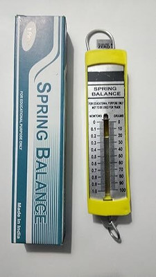 wkm Flat Spring Balance - Dual Transparent Scale, 100g (1N) Weighing Scale(Yellow)