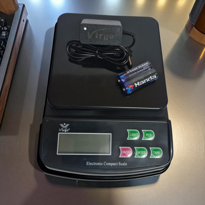 Virgo F400A Professional Kitchen Scale – 10kg Capacity & Tare Function Weighing Scale(Black)