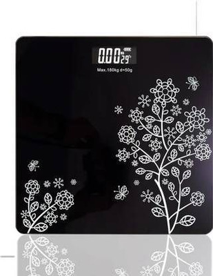 MS ENTERPRISE Personal Digital Electronic LCD Display Digital Body Weight Machine Weighing Scale(Black)