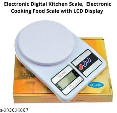 Nirzara Electronic Kitchen Scale With Digital LCD Display Weighing Scale(White)