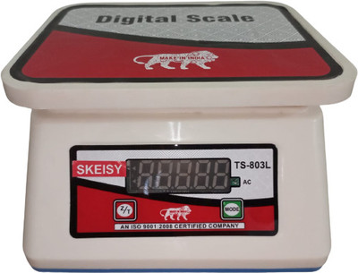 MSNL NEW TS-803-L WEIGHING DOUBLE DISPLAY WEIGHING MACHINE AND PWOER UP TO 30KGX1GM Weighing Scale(red/white)