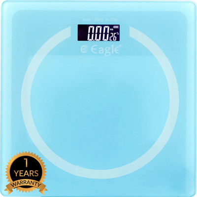 EAGLE Electronic Weighing Scale | 5mm Tempered Glass | EEP1007B Series Weighing Scale(Blue)
