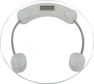 ACU-CHECK 180KG Round Glass Electronic Balance Digital Body Weight Scale Personal Scales Weighing Scale(transparent)