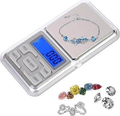 BTS Digital Pocket Scale Weighing Scales0.01g 200g / 0.01g Pocket Digital Weight Weighing Scale(Silver)