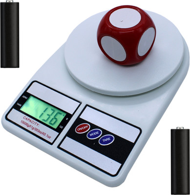 QGS D1 Electronic Portable Multipurpose Digital Kitchen Scale Weight Machines 10Kg Weighing Scale(White)