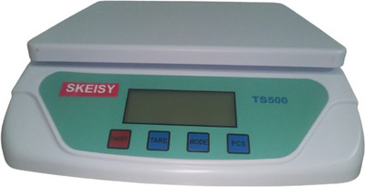Skeisy TS-500 WEIGHING MACHINE POWER UP 30KGX1GM AND RECHARGEABLE BATTERY WITH ADAPTOR Weighing Scale(White)