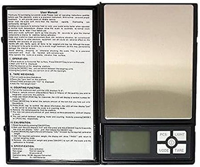 SELMEZ 600gm Notebook Series Portable pocket scale for multipurpose Jewellery gold etc. Weighing Scale(Black)