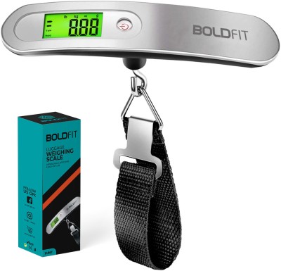 BOLDFIT Digital Weighing Scale for Luggage Luggage Weight Machine Weighing Scale 50kg Weighing Scale(Silver)