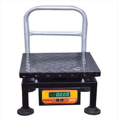 GRAMTECH Weight 100kg x 10g Weighing Scale Pole Machine Double Display for Shop Weighing Scale(Black)