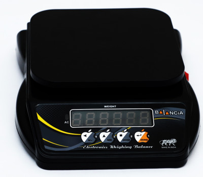 Skeisy TARAJU MINI BLACK BAL DIGITAL KATA UP TO 10KG/1GM AND RECHARGABLE BATTERY Weighing Scale(Black)