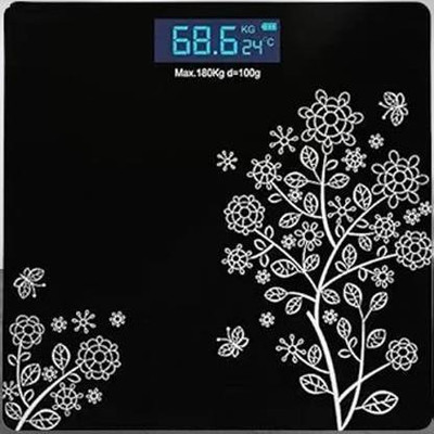MEANDMY Personal Digital Electronic LCD Display Digital Body Weight Machine Weighing Scale(Black)