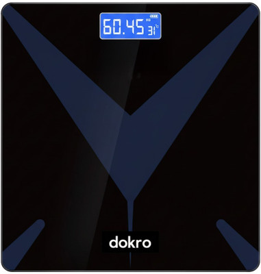 dokro Digital Body Weighing Scale with LCD Display, Max Weight Capacity 180Kgs, Human Weighing Scale(Dark Blue)