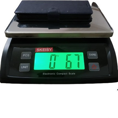 Skeisy 802-STEEL PLATER HIGHLY DURABLE WEIGHT MACHINE WITH CAPACITY 30KG Weighing Scale(Black)