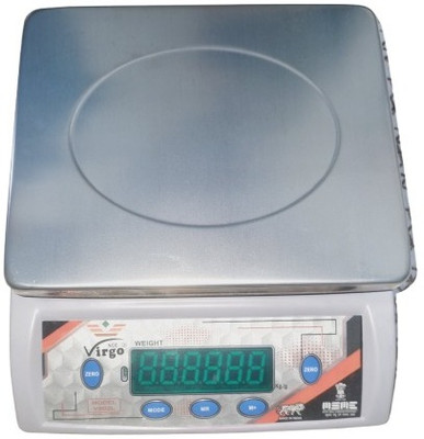 Virgo V.802L S S PLATE Digital Electronic Scale – 30kg Capacity Weighing Scale(Grey)