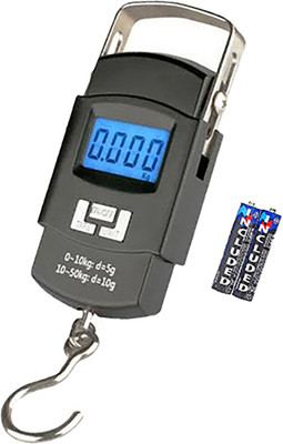 Glancing 50Kg Hanging Scale Digital Hand Scaller Luggage Scales Up To 50 Kg MC8 Weighing Scale(Black)