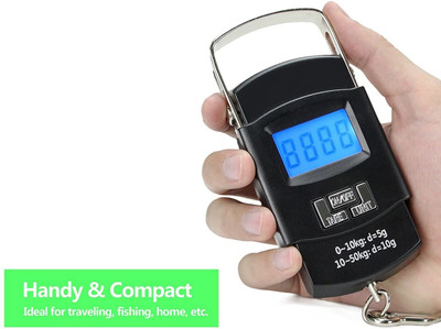 MELZRON 50Kg Luggage Digital Weight Machine Weighing Scale Weighing Scale(Black)