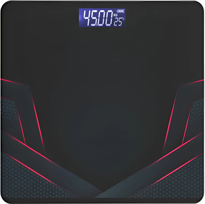 PN-AUK Digital Premium Weighing Machine 28x28x4.5cm Thick Tempered Glass LCD Display Weighing Scale(Black)
