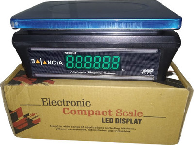 Skeisy steel machine balancai power up to 30kgx1gm and rechargeable /adaptor Weighing Scale(Black)