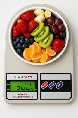 Velmora Kitchen Weighing Machine - Digital Food Weight Scale - LCD Screen - 1G - 10KG Weighing Scale(White)