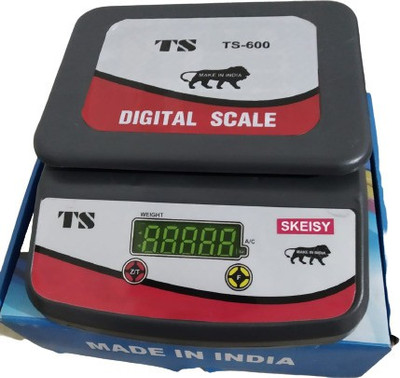 Skeisy new-ts-600-black-up to 30kgx1gm and load indicator and on/off button Weighing Scale(Black)