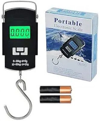 Toxib Electronic Portable Fishing Hook Type Digital LED Screen Luggage Weighing Scale Weighing Scale(Black)